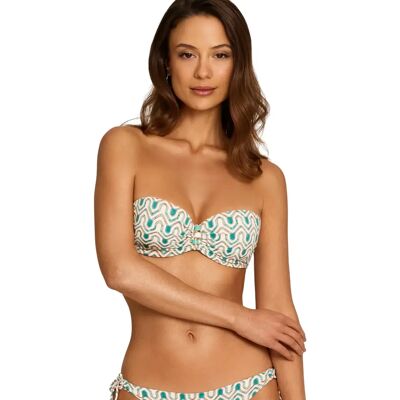 Haut de maillot de bain bandeau femme Selmark Kaleido Vert 85D - Publicité Haut de maillot de bain bandeau femme Selmark Kaleido Vert 85D - Publicité