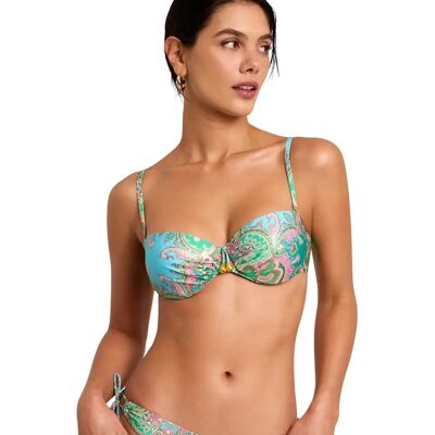 Haut de maillot de bain bandeau femme Selmark Boheme Vert 85D - Publicité Haut de maillot de bain bandeau femme Selmark Boheme Vert 85D - Publicité