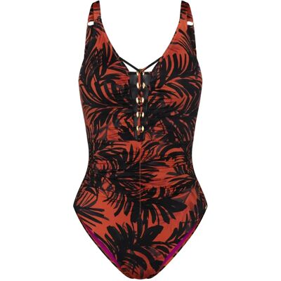 Maillot de bain 1 pièce femme Triumph Palm OP 01 Marron 42B - Publicité Maillot de bain 1 pièce femme Triumph Palm OP 01 Marron 42B - Publicité