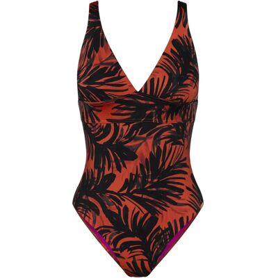 Maillot de bain 1 pièce sans armatures femme Triumph Summer Palm Marron 42B - Publicité Maillot de bain 1 pièce sans armatures femme Triumph Summer Palm Marron 42B - Publicité