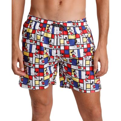 Short de bain Disney Mickey Mondrian Blanc XL - Publicité Short de bain Disney Mickey Mondrian Blanc XL - Publicité
