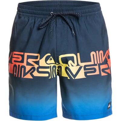 Short de bain Quiksilver Wordblock Volley Bleu XS - Publicité Short de bain Quiksilver Wordblock Volley Bleu XS - Publicité