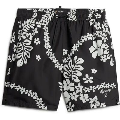 Short de bain imprimé hawaïen Superdry Noir XL - Publicité Short de bain imprimé hawaïen Superdry Noir XL - Publicité