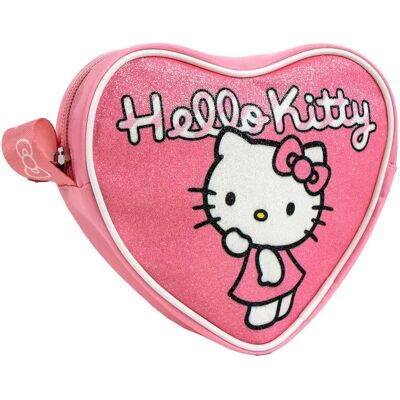 Sac bandoulière en forme de cœur Cerda Hello Kitty Rose 15x14x4 cm - Publicité Sac bandoulière en forme de cœur Cerda Hello Kitty Rose 15x14x4 cm - Publicité