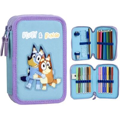 Trousse double Cerda Bluey Bleu 12,5x19,5x4,5 cm - Publicité Trousse double Cerda Bluey Bleu 12,5x19,5x4,5 cm - Publicité