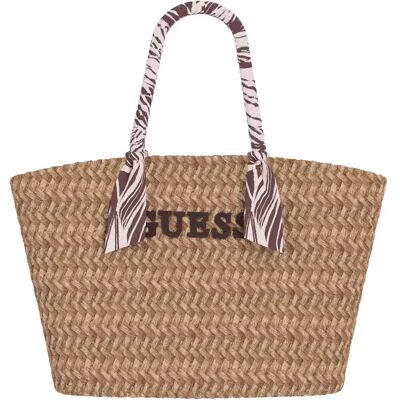 Sac de plage en paille femme Guess Beige TU - Publicité Sac de plage en paille femme Guess Beige TU - Publicité