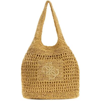 Sac de plage femme Guess Raffia Jaune TU - Publicité Sac de plage femme Guess Raffia Jaune TU - Publicité