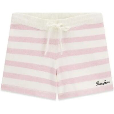 Short en tricot femme Guess striped Rose L - Publicité Short en tricot femme Guess striped Rose L - Publicité