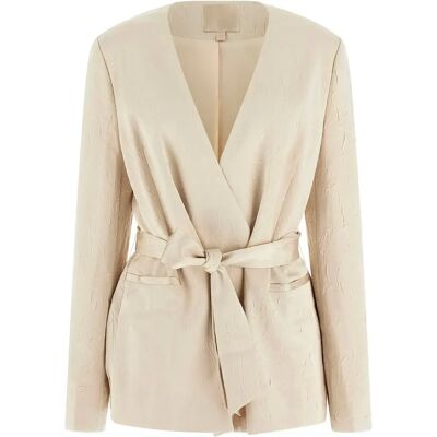 Blazer en satin froissé femme Guess Casey Beige L - Publicité Blazer en satin froissé femme Guess Casey Beige L - Publicité