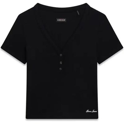Débardeur femme Guess GJ Henley Noir M - Publicité Débardeur femme Guess GJ Henley Noir M - Publicité