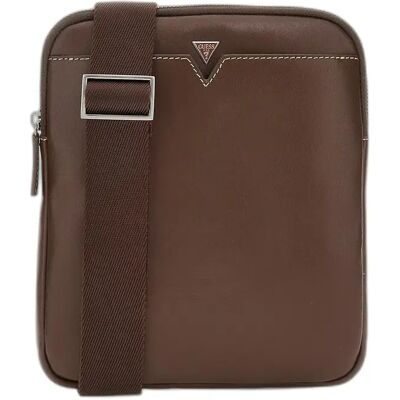 Sac bandoulière plat Guess Firenze Marron TU - Publicité Sac bandoulière plat Guess Firenze Marron TU - Publicité