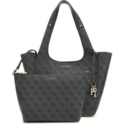 Sac à main 2 en 1 femme Guess Calista Gris TU - Publicité Sac à main 2 en 1 femme Guess Calista Gris TU - Publicité