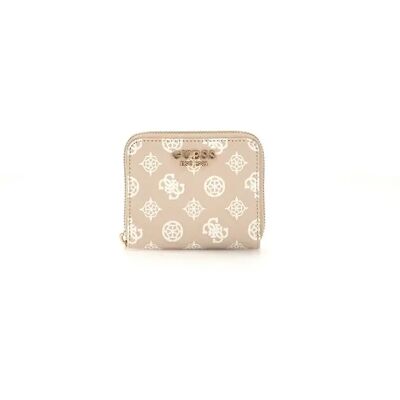 Petite pochette à zip arrondi femme Guess Laurel Beige TU - Publicité Petite pochette à zip arrondi femme Guess Laurel Beige TU - Publicité