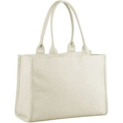 Tote bag large en bi-color Quadra Blanc TU - Publicité Tote bag large en bi-color Quadra Blanc TU - Publicité