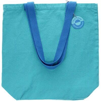 Sac cabas en coton Rex London Bleu 44x14x79 cm - Publicité Sac cabas en coton Rex London Bleu 44x14x79 cm - Publicité