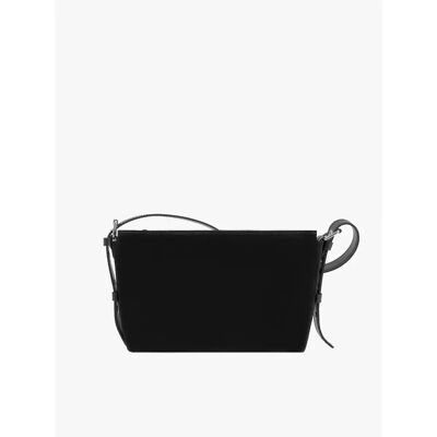 Sac bandoulière en cuir et suédé Ryłko Noir TU - Publicité Sac bandoulière en cuir et suédé Ryłko Noir TU - Publicité