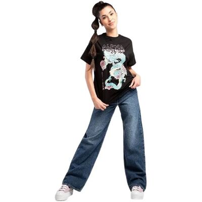 T-shirt femme Alpha Industries Heritage Dragon OS Noir S - Publicité T-shirt femme Alpha Industries Heritage Dragon OS Noir S - Publicité