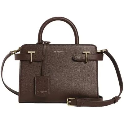 Sac à main en cuir grainé Le Tanneur PM Marron TU - Publicité Sac à main en cuir grainé Le Tanneur PM Marron TU - Publicité