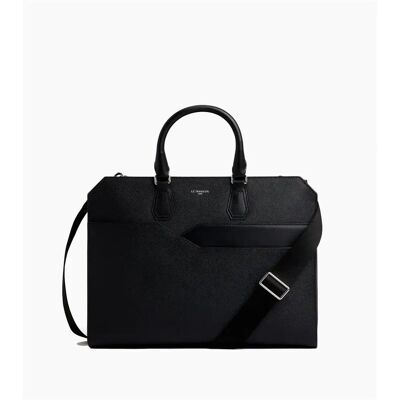 Porte-documents slim avec poche ordinateur Le Tanneur Noir 40x30x8 cm - Publicité Porte-documents slim avec poche ordinateur Le Tanneur Noir 40x30x8 cm - Publicité