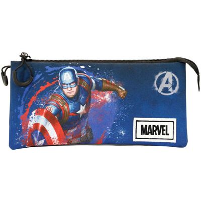 Trousse Karactermania Marvel Captain America Full Doré 23x11x10 cm - Publicité Trousse Karactermania Marvel Captain America Full Doré 23x11x10 cm - Publicité