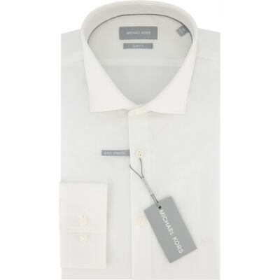 Chemise Michael Kors Poplin Stretch Blanc 39 - Publicité Chemise Michael Kors Poplin Stretch Blanc 39 - Publicité