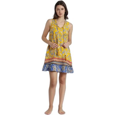 Robe de plage hippie femme Admas Jaune M - Publicité Robe de plage hippie femme Admas Jaune M - Publicité