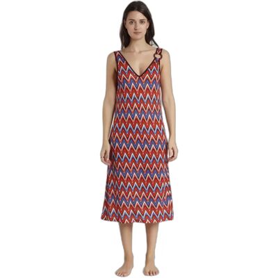 Robe ethnique vagues femme Admas Orange L - Publicité Robe ethnique vagues femme Admas Orange L - Publicité