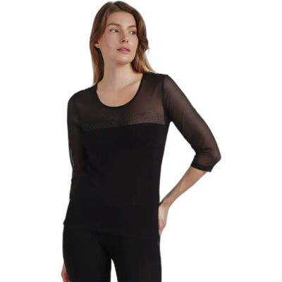 T-shirt en tulle femme Admas Classic Piedras Noir M - Publicité T-shirt en tulle femme Admas Classic Piedras Noir M - Publicité