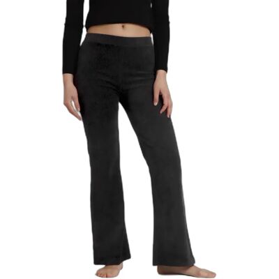 Pantalon long extensible en velours côtelé femme Admas Noir S - Publicité Pantalon long extensible en velours côtelé femme Admas Noir S - Publicité