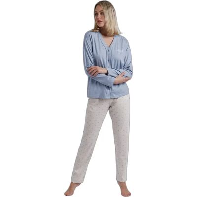 Pyjama ouvert manches longues femme Admas Classic You Are Enough Bleu 2XL - Publicité Pyjama ouvert manches longues femme Admas Classic You Are Enough Bleu 2XL - Publicité