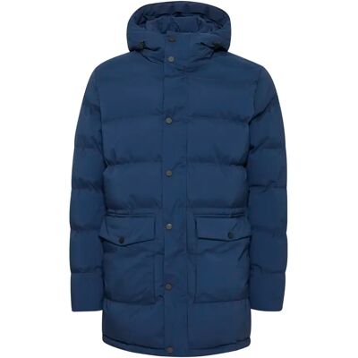 Doudoune à capuche boutonné avec poche Blend Bleu 2XL - Publicité Doudoune à capuche boutonné avec poche Blend Bleu 2XL - Publicité