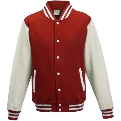 Bomber Just Hoods Baseball Rouge 2XL - Publicité Bomber Just Hoods Baseball Rouge 2XL - Publicité