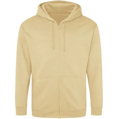 Sweatshirt à capuche full zip Just Hoods Beige S - Publicité Sweatshirt à capuche full zip Just Hoods Beige S - Publicité