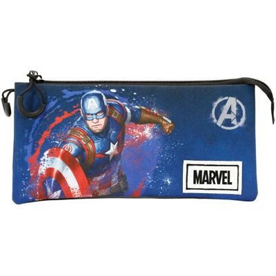 Trousse Karactermania Marvel Captain America Full Doré 23x11x10 cm - Publicité Trousse Karactermania Marvel Captain America Full Doré 23x11x10 cm - Publicité