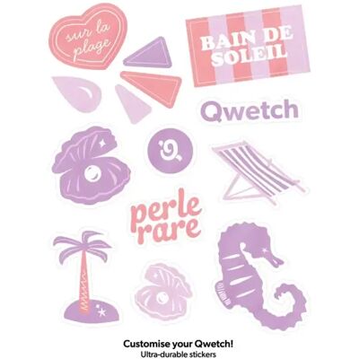 Autocollants edition limitée Qwetch Violet TU - Publicité Autocollants edition limitée Qwetch Violet TU - Publicité