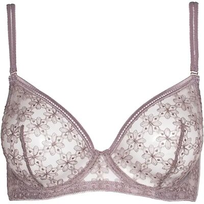 Soutien-gorge avec armarture femme Huit Café Fleur Violet 90C - Publicité Soutien-gorge avec armarture femme Huit Café Fleur Violet 90C - Publicité