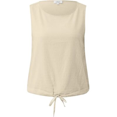 Blouse sans manches en viscose mélangée imprimée sur toute la surface et dotée d'un cordon de serrage femme s.Oliver Beige 38 - Publicité Blouse sans manches en viscose mélangée imprimée sur toute la surface et dotée d'un cordon de serrage femme s.Oliver Beige 38 - Publicité