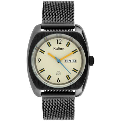 Montre Kelton RC 22 Beige 38 mm - Publicité Montre Kelton RC 22 Beige 38 mm - Publicité