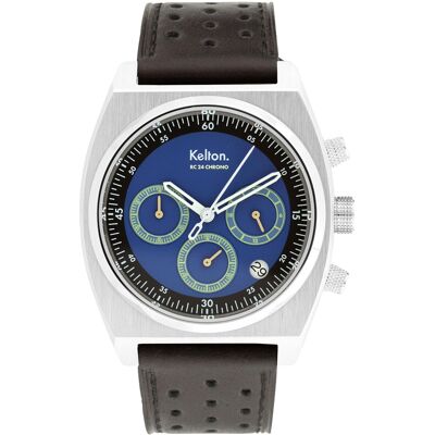 Montre chrono méca-quartz Kelton RC 24 Bleu TU - Publicité Montre chrono méca-quartz Kelton RC 24 Bleu TU - Publicité