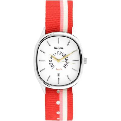 Montre femme Kelton New x Ines De La Fressange Paris Argenté 35/40 mm - Publicité Montre femme Kelton New x Ines De La Fressange Paris Argenté 35/40 mm - Publicité
