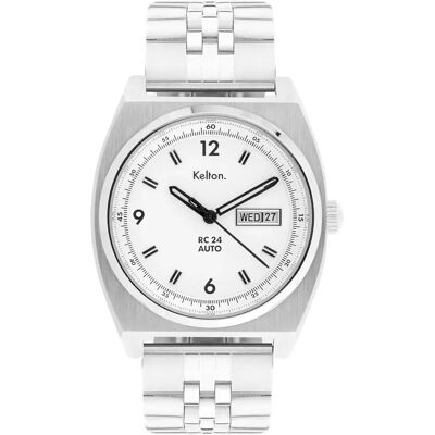 Montre Kelton RC 24 Auto Blanc 40 mm - Publicité Montre Kelton RC 24 Auto Blanc 40 mm - Publicité