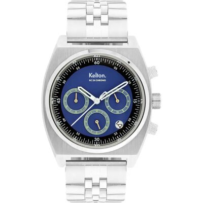 Montre méca-quartz Kelton RC24 Chrono Bleu 40 mm - Publicité Montre méca-quartz Kelton RC24 Chrono Bleu 40 mm - Publicité