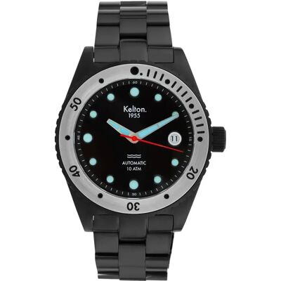 Montre de plongée Kelton 1655 10 ATM Noir 39,5 mm - Publicité Montre de plongée Kelton 1655 10 ATM Noir 39,5 mm - Publicité