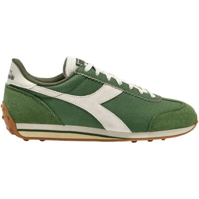 Baskets cuir Diadora Rally Punched Vert 44 - Publicité Baskets cuir Diadora Rally Punched Vert 44 - Publicité