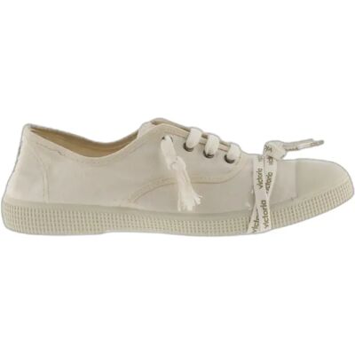 Baskets en toile teintée femme Victoria 110 Drec/Logo Beige 36 - Publicité Baskets en toile teintée femme Victoria 110 Drec/Logo Beige 36 - Publicité