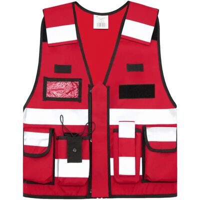 Gilet de sécurité tactique Korntex Bonn Rouge XL - Publicité Gilet de sécurité tactique Korntex Bonn Rouge XL - Publicité