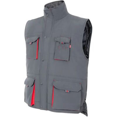 Gilet de sécurité matelassé multipoches Velilla Gris S - Publicité Gilet de sécurité matelassé multipoches Velilla Gris S - Publicité