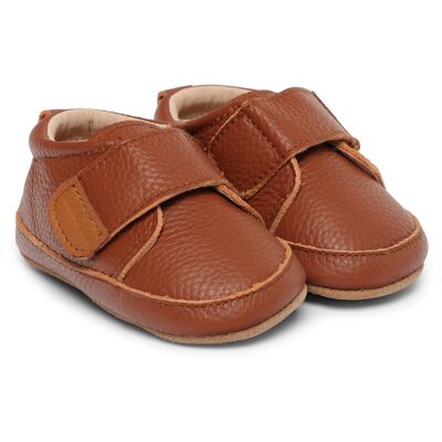 Chaussons Cuir bébé Mikk-Line Marron 0/6 mois - Publicité Chaussons Cuir bébé Mikk-Line Marron 0/6 mois - Publicité