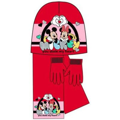 Ensemble bonnet, écharpe et gants en laine enfant Disney Rose 18x22x2 cm - Publicité Ensemble bonnet, écharpe et gants en laine enfant Disney Rose 18x22x2 cm - Publicité
