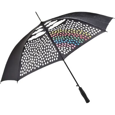 Parapluie classique à ouverture automatique Fare Colormagic Noir 105 cm - Publicité Parapluie classique à ouverture automatique Fare Colormagic Noir 105 cm - Publicité